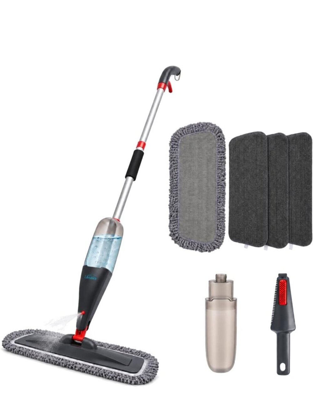 Spray Mop for Hardwood Tile Floor Cleaning with 4 Washable Pads